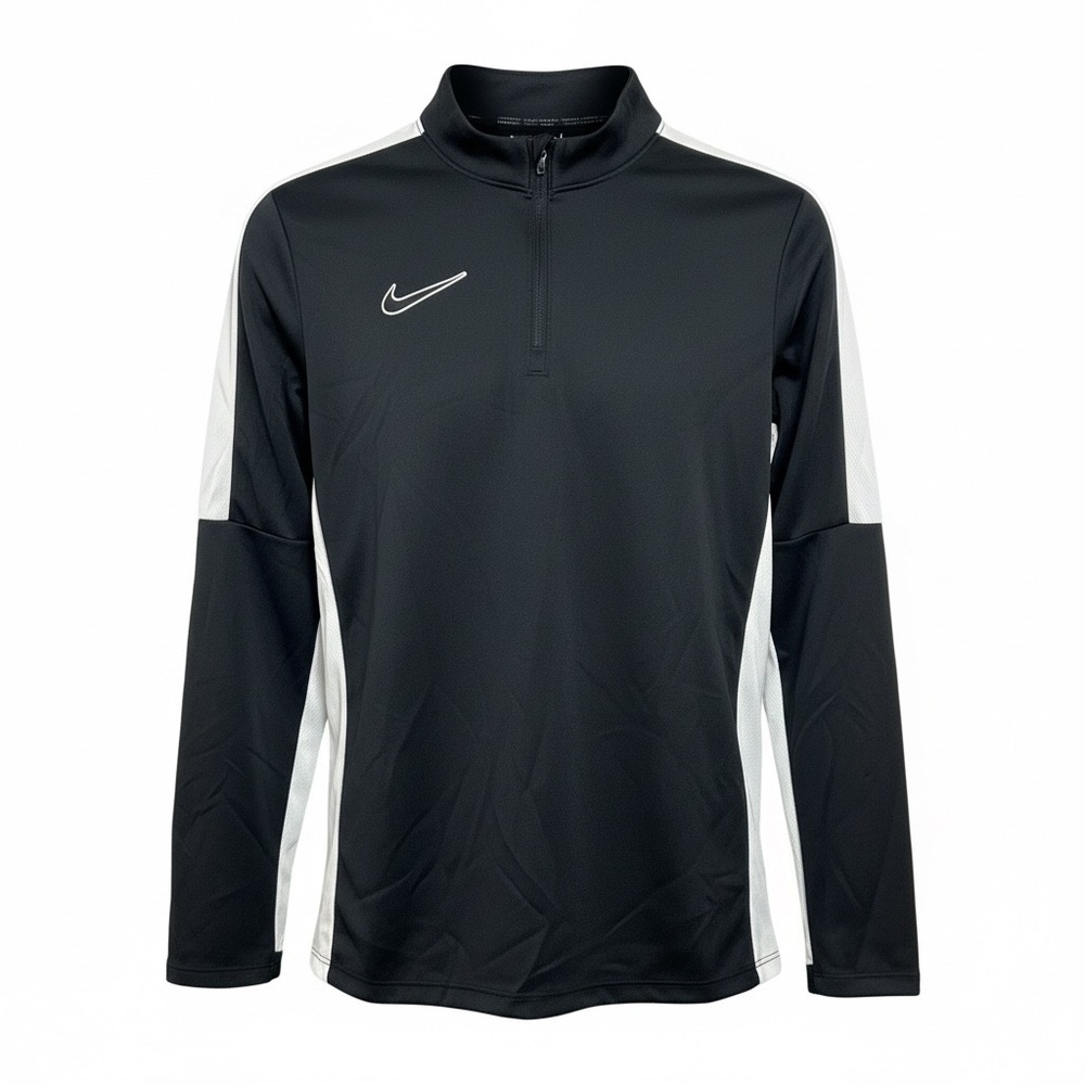 Nike Kids Black and White Quarter-Zip Sweatshirt